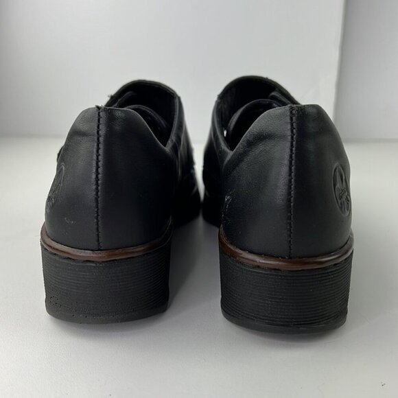 Rieker black slip on loafer shoe - Picture 9 of 14